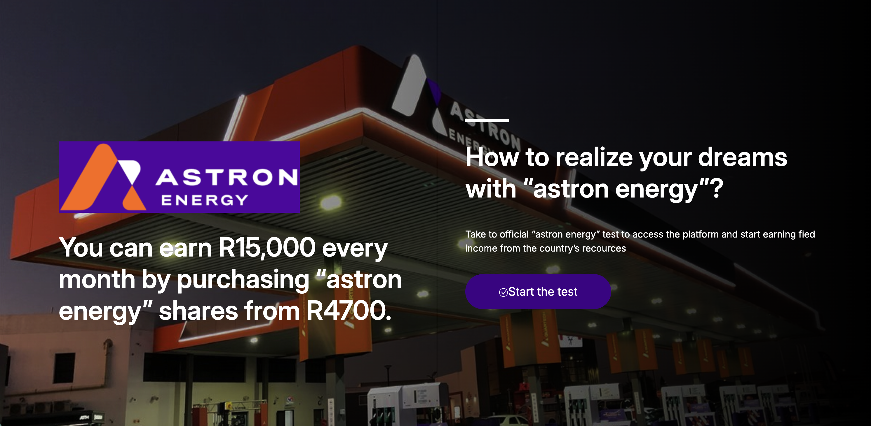 Astro Energy Landing